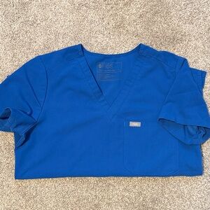 Dogs Royal Blue Catarina scrub top